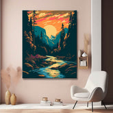 River in Yosemite Painting by Numbers - Shipping from DE